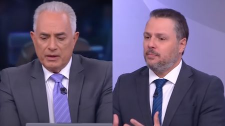William Waack causa climão com colega na CNN ao mostrar Bolsonaro atrás de Lula em nova pesquisa
