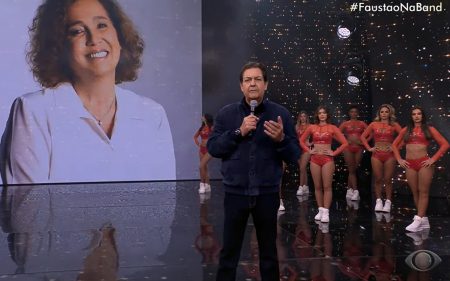 Faustão elogia Claudia Jimenez em homenagem durante seu programa