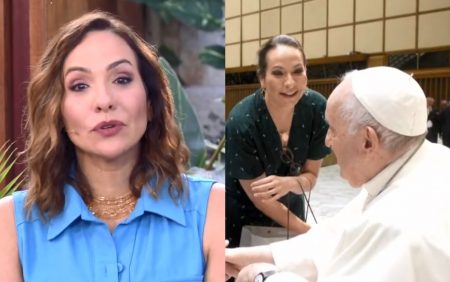 Maria Beltrão entrega reação sincera ao ouvir pergunta inusitada do Papa