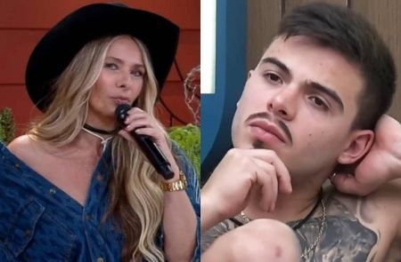 A Fazenda 2022: Adriane Galisteu debocha de Thomaz Costa após ator aparecer sem roupa