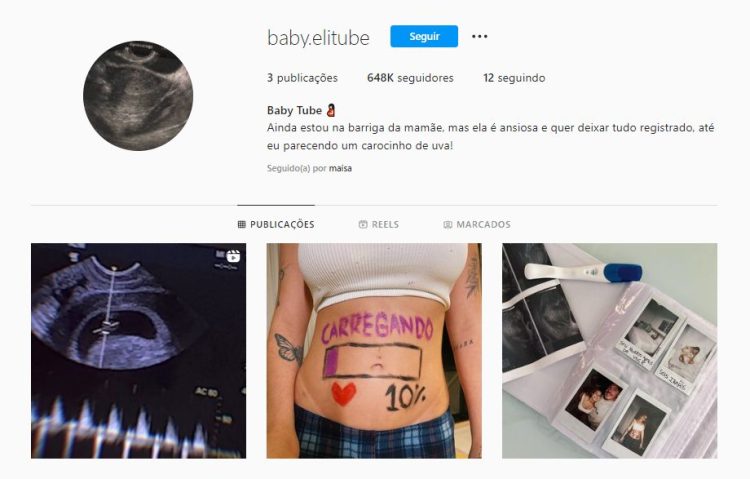 Viih Tube faz perfil para o filho no Instagram