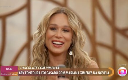 Mariana Ximenes chora com homenagem de Ary Fontoura no Encontro