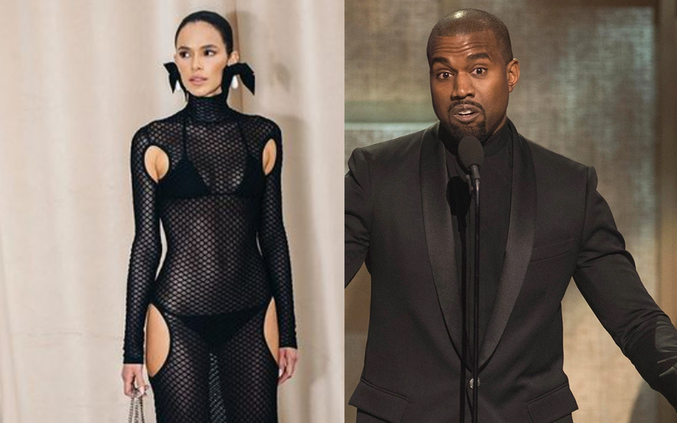 Ex de Kim Kardashian, Kanye West compartilha fotos de Bruna Marquezine