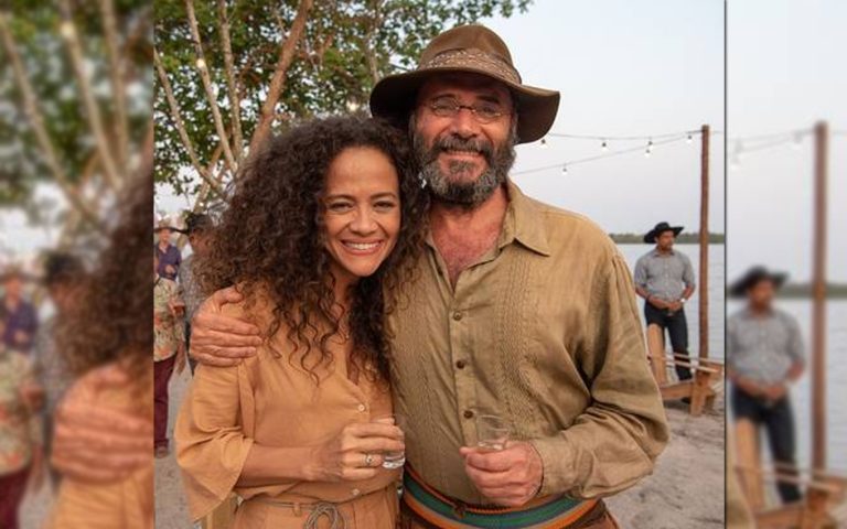 Zuleica (Aline Borges) e Eugênio (Almir Sater) em Pantanal