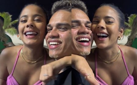 Bella Campos e MC Cabelinho confirmam romance em vídeo nas redes sociais