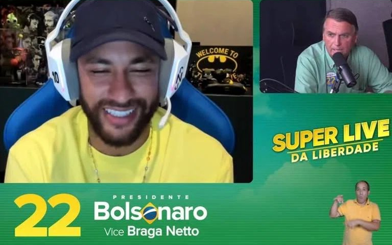 Neymar na live de Bolsonaro