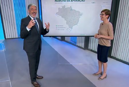 William Bonner pega Renata Lo Prete de surpresa e a deixa tímida com atitude na Globo