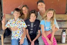 Gisele Bündchen, Tom Brady e os filhos