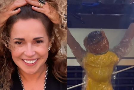 Daniela Mercury alfineta bolsonaristas ao ver boneco agarrado em caminhão