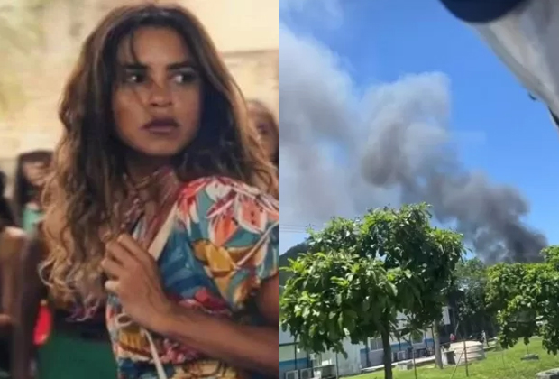 Lucy Alves mostra correria nos Estúdios Globo após incêndio e revela susto