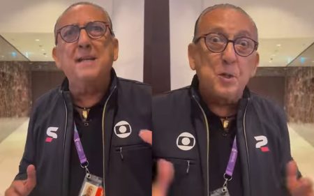 Vídeo de Galvão Bueno em situação inusitada no Catar viraliza na web