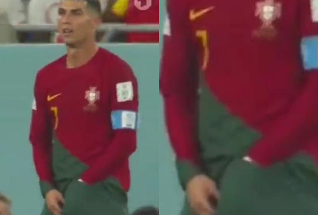 Cristiano Ronaldo é flagrado comendo “lanchinho” da cueca em jogo e motivo acaba exposto
