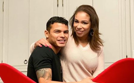 Esposa de Thiago Silva, Belle afirma que não tem motivo para ter ciúme