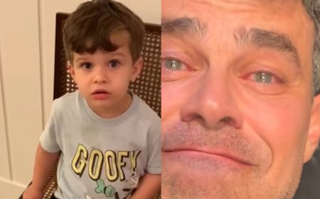 Carmo Dalla Vecchia chora ao ver filho em apresentação e surpreende com relato