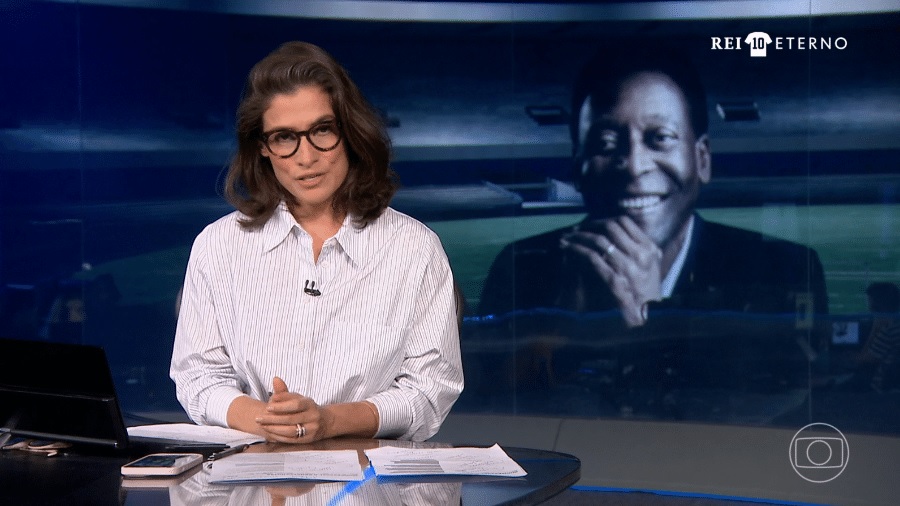 Web reage à postura de Renata Vasconcellos na cobertura da morte de Pelé