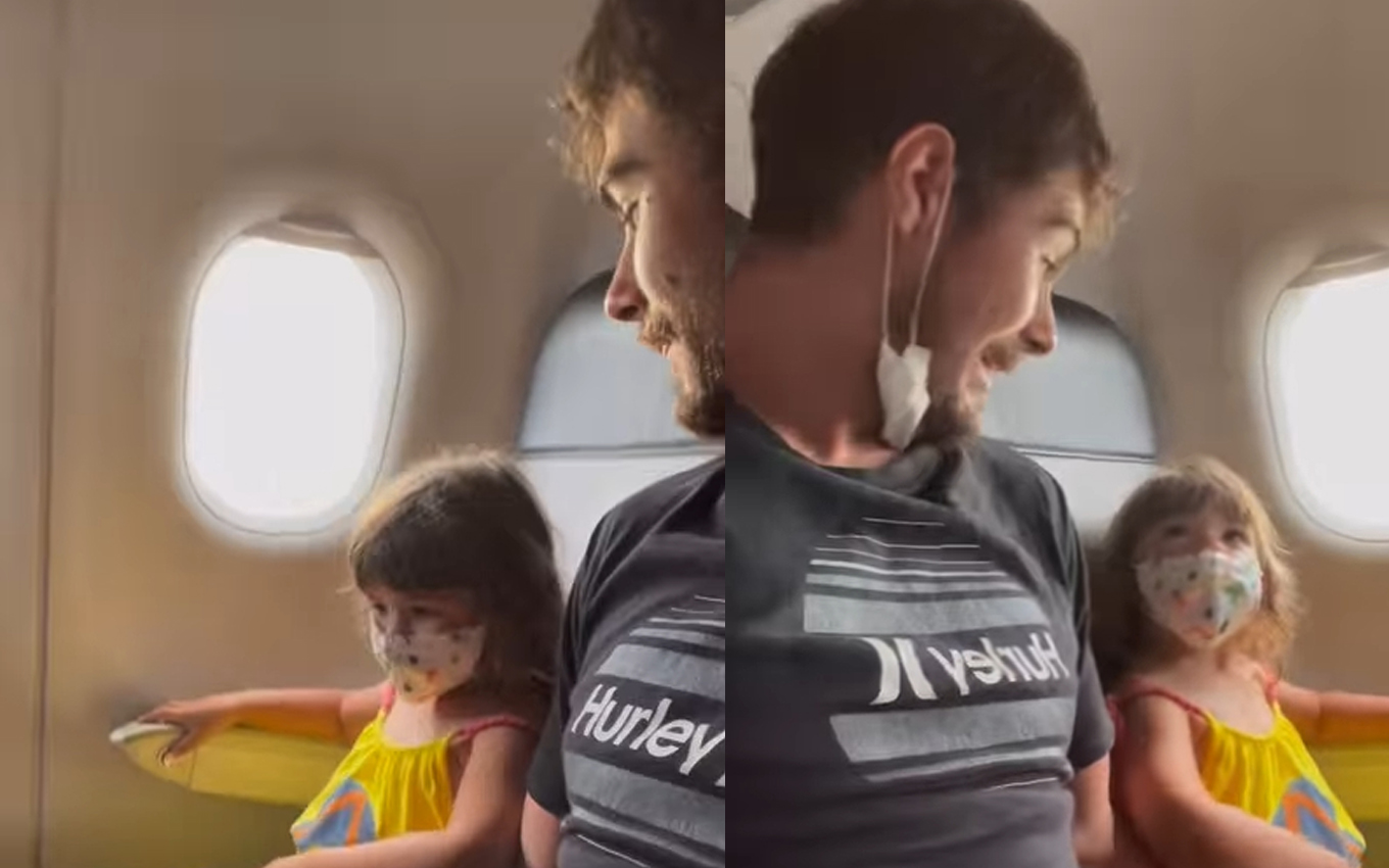 Filha de Tatá Werneck mostra reação impressionante ao viajar de avião pela 1ª vez