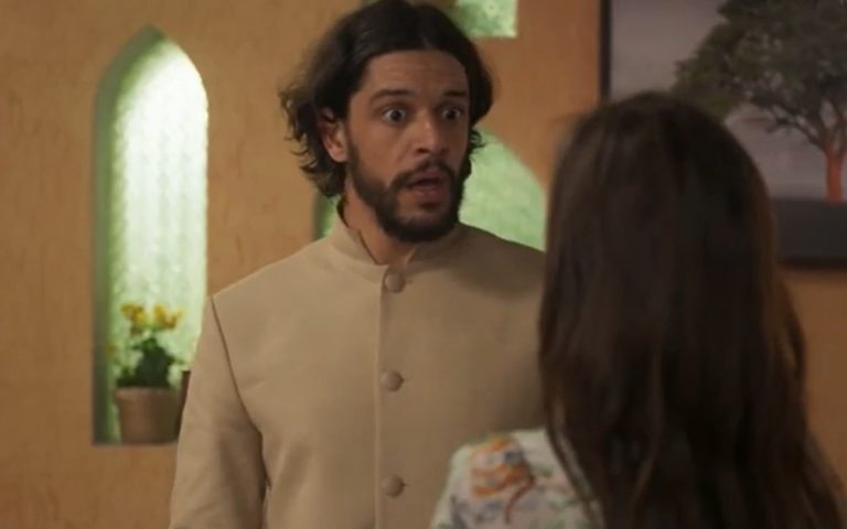 Maruan (Pedro Lamin) e Labibe (Theresa Fonseca) em Mar do Sertão