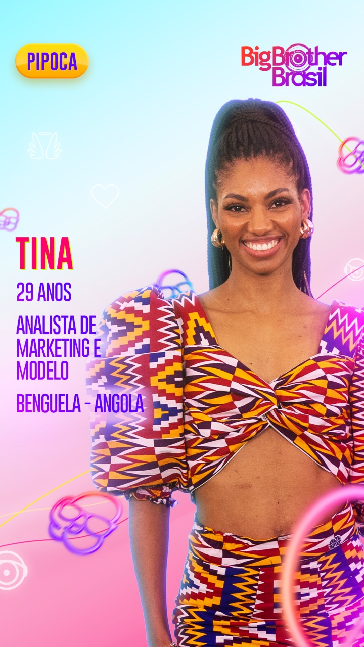 BBB 2023: De Angola, Tina revela que não tem medo de se expressar