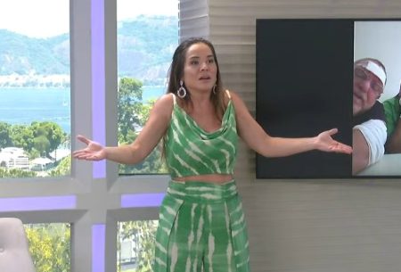 Apresentadora discute ao vivo com entrevistado após proibição chocante no SBT