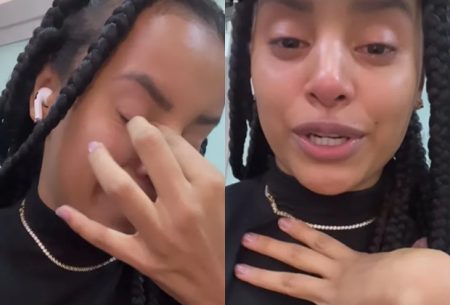 Gleici Damasceno é alvo de racismo em aeroporto e surge aos prantos