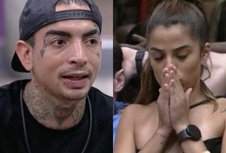 BBB 2023: Key Alves e Gustavo se revoltam e fazem gesto obsceno para MC Guimê