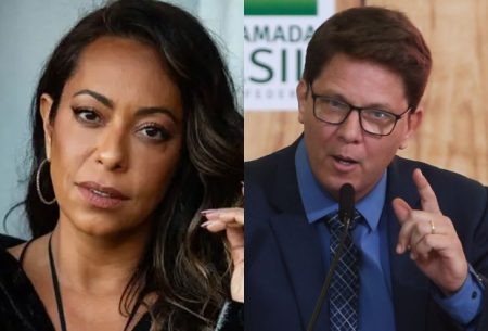 Samantha Schmütz se revolta e faz protesto contra Mario Frias