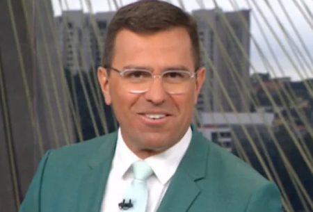 Rodrigo Bocardi é comparado ao “véio da Havan” e reage ao vivo na Globo