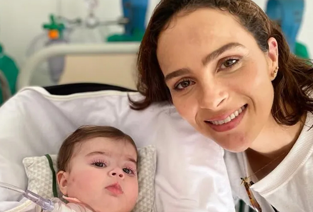Mulher de Juliano Cazarré desabafa sobre estado de saúde da filha após nova cirurgia