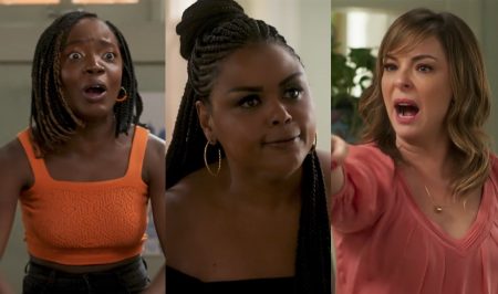Web vai à loucura com cena de Clara Moneke, Regiane Alves e Carla Cristina em Vai na Fé