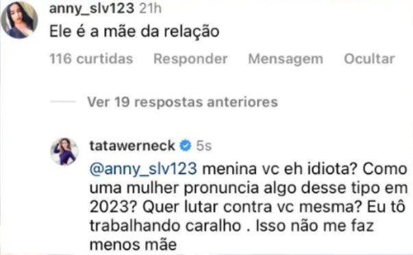 Tatá Werneck comentário