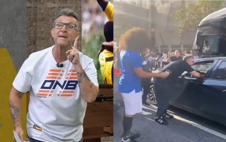 Band faz Craque Neto parar a Av. Paulista para anunciar o Apito Final