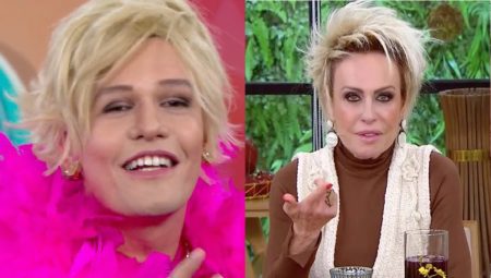 Ana Maria Braga recebe imitador e é surpreendida por cópia de Louro Mané