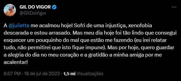 Gil do Vigor no Twitter