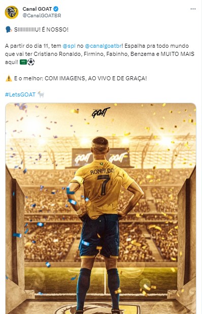 Canal GOAT anuncia parceria para exibir jogos do Campeonato Brasileiro de Futebol  Americano