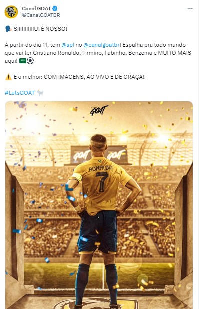 Goat chega com novidade nas transmissões esportivas