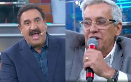 Ratinho coloca Cléber Machado e Mauro Naves para chutar Galvão Bueno: “Tem medo”
