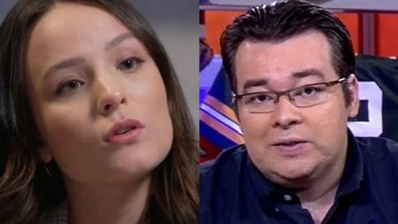 Rômulo Mendonça dá apelido a Gerson, cutuca Larissa Manoela e canta em jogo do Flamengo