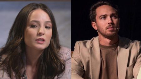 Larissa Manoela e André Luiz Frambach gravam programa da Globo em meio à polêmica