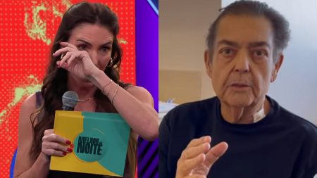 Glenda Kozlowski chora ao vivo na Band após ver atitude de Faustão