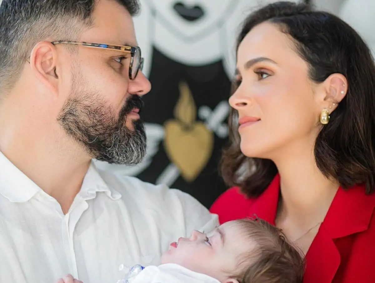 Grávida pela 6ª vez, esposa de Juliano Cazarré admite receio por causa de filha doente