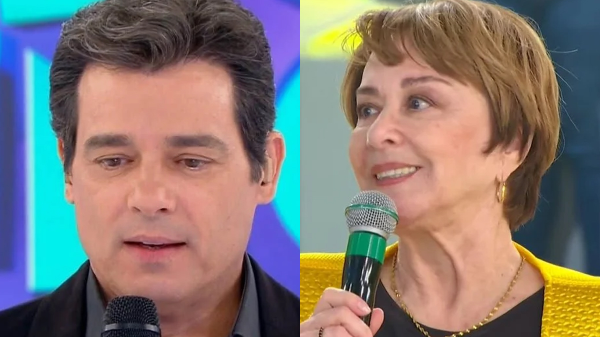 Celso Portiolli comete gafe com Nívea Maria e é corrigido ao vivo no SBT