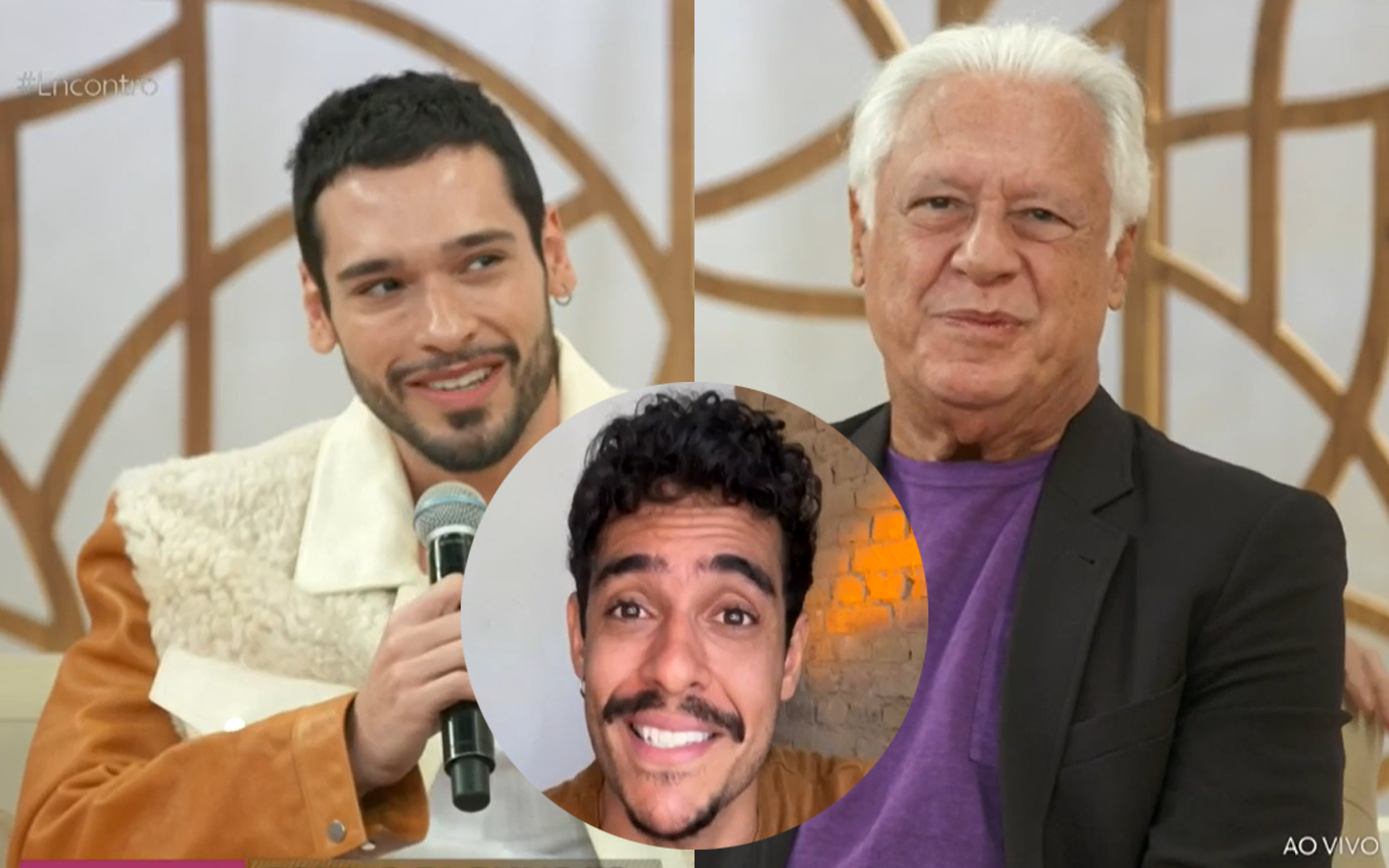 Bruno Fagundes, Igor Fernandez e Antonio Fagundes no Encontro