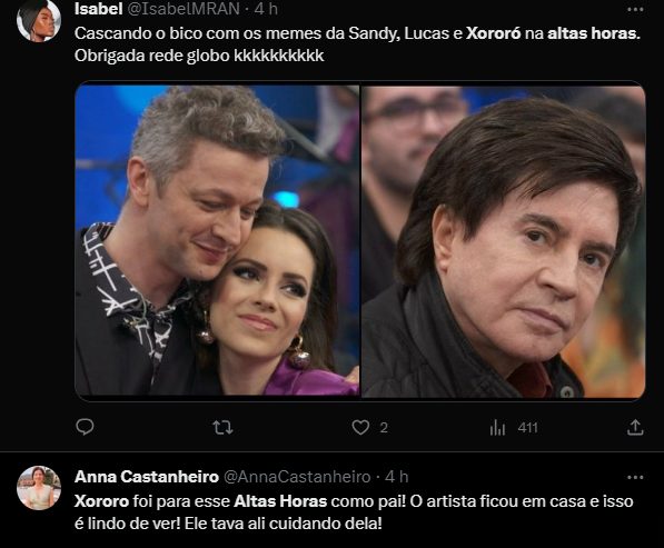 Repercussão do Xororó no Altas Horas 