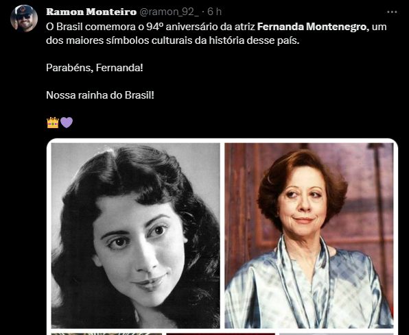 Fernanda Montenegro 94 anos