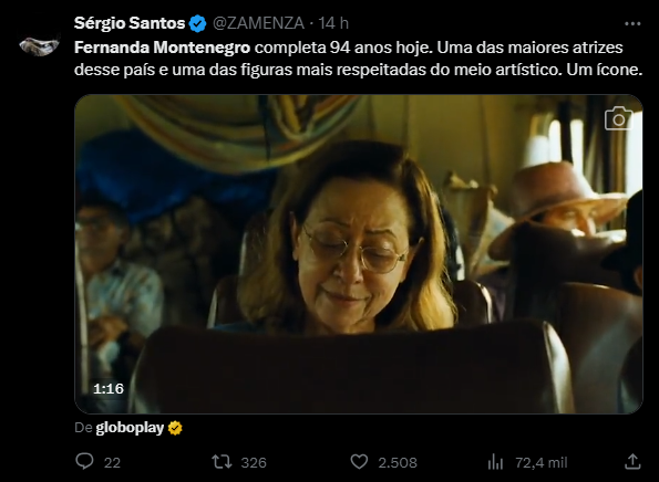 Fernanda Montenegro 94 anos