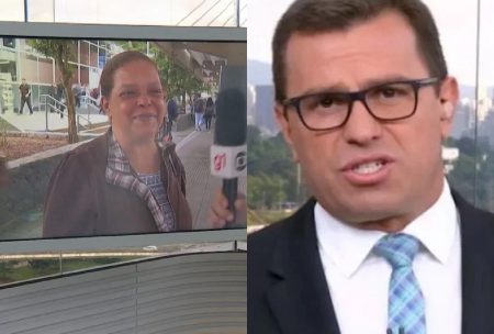 Mulher é entrevistada por repórter da Globo, xaveca Rodrigo Bocardi e leva resposta