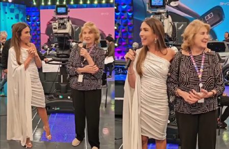 Irmã de Silvio Santos faz aparição rara no SBT e emociona Patrícia Abravanel