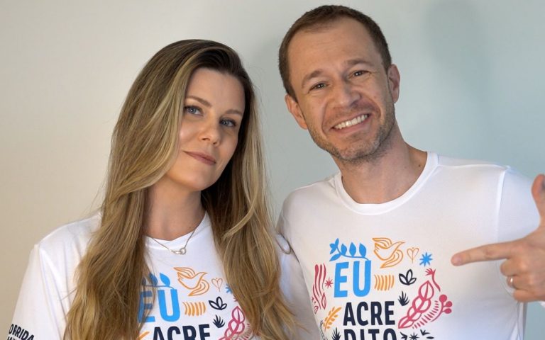 Daiana Garbin e Tiago Leifert