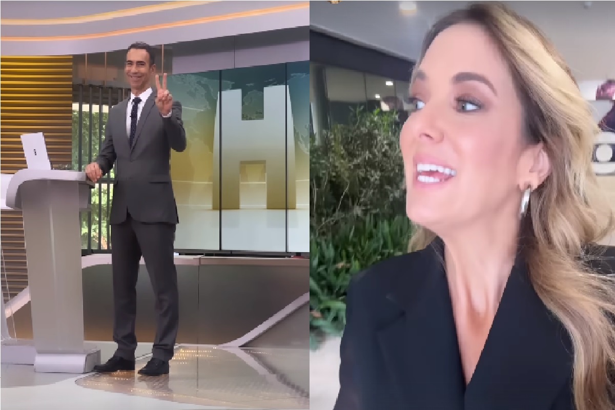 Ticiane Pinheiro marca presença na Globo e revela bastidor do JH com César Tralli