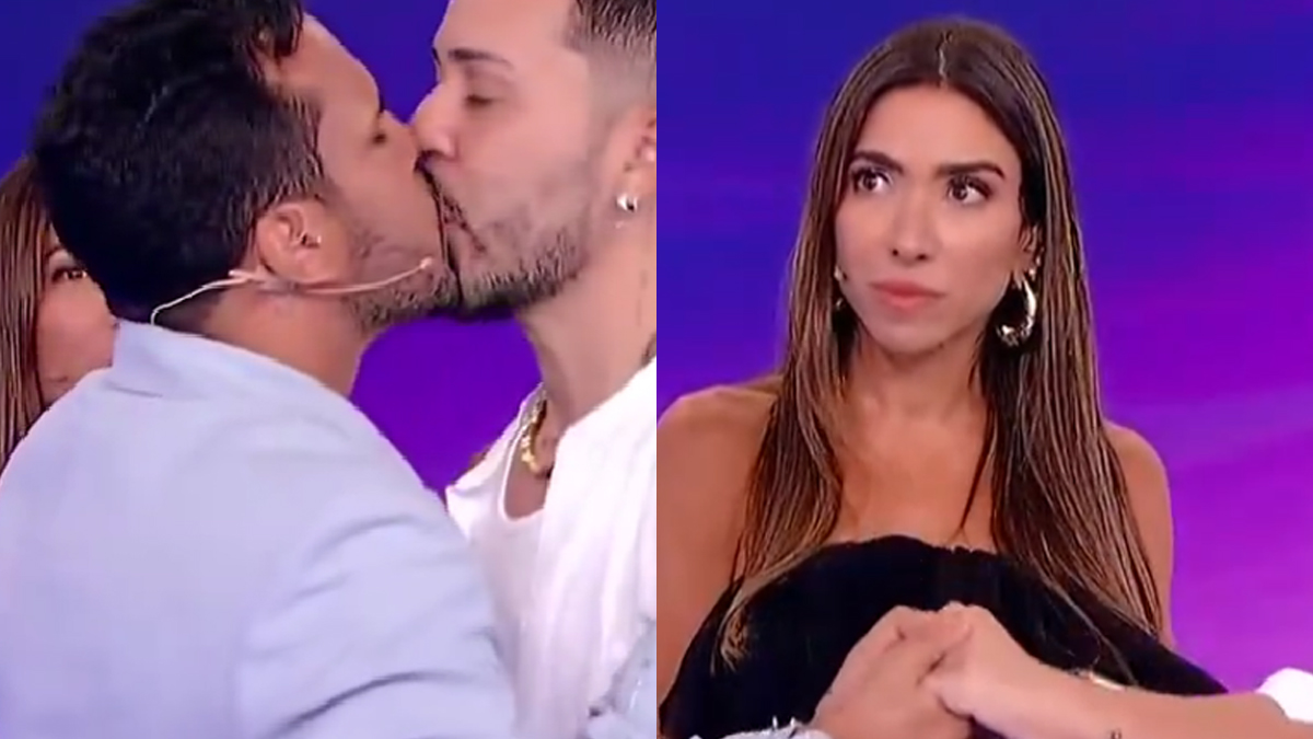 Carlinhos Maia e Lucas Guimarães pegam Patrícia Abravanel de surpresa e dão beijo no SBT